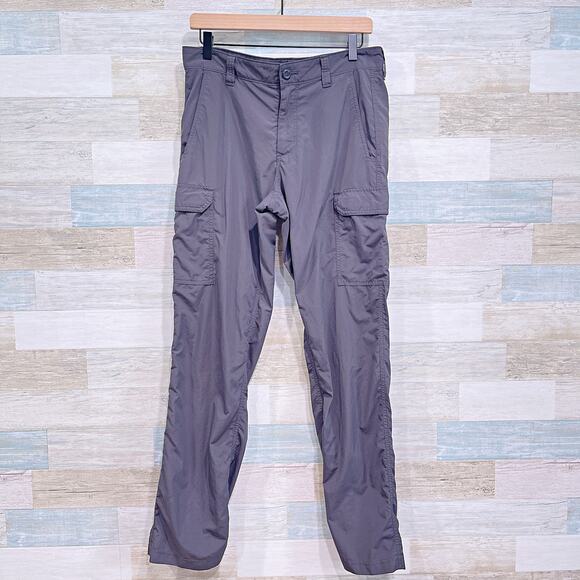 EDDIE BAUER Insect Shield Repellent Hiking Pants Gray Nylon Outdoor Mens 30x32 - Picture 1 of 8